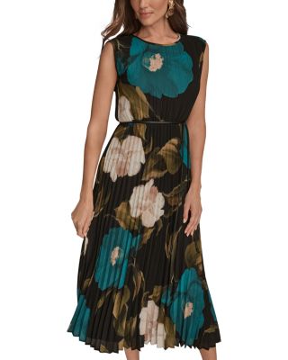 Chiffon Pleated Midi Dress