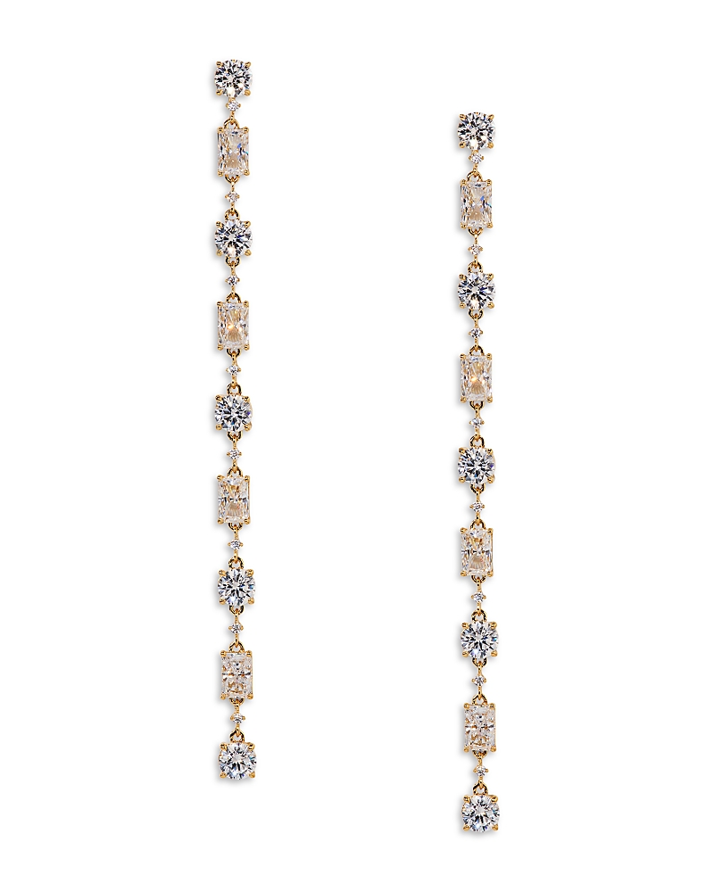 Nadri Everleigh Cubic Zirconia Linear Drop Earrings In Gold