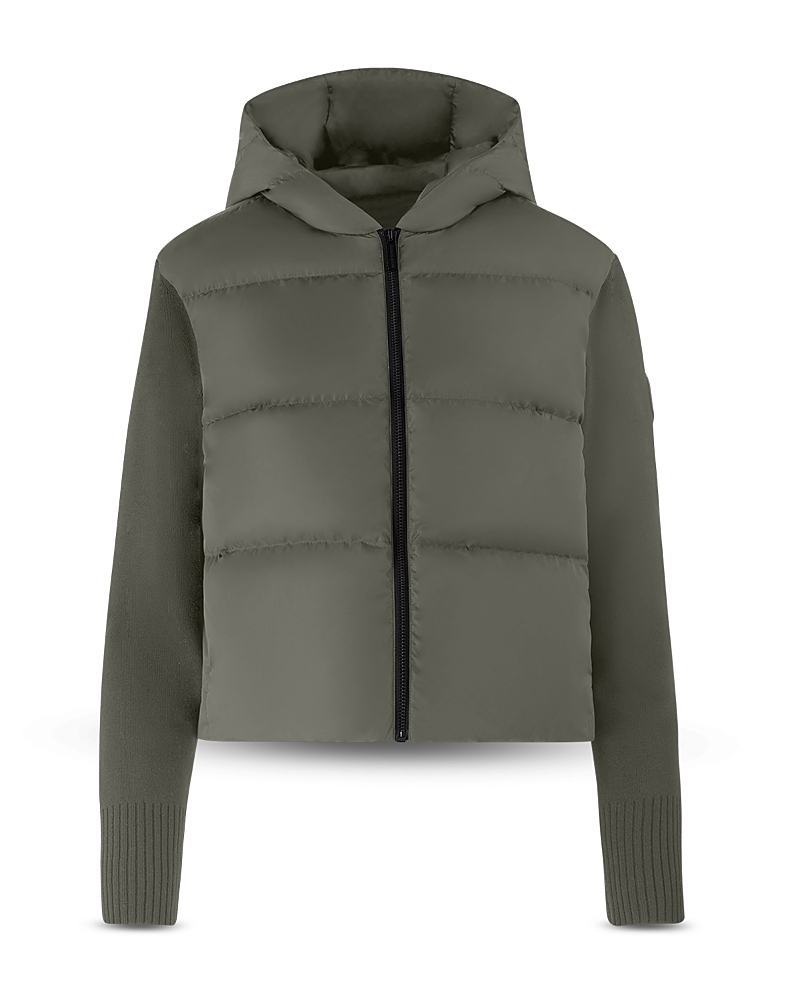 Canada Goose Grandview Black Label Crop 625 Fill Power Down Puffer Jacket In Green