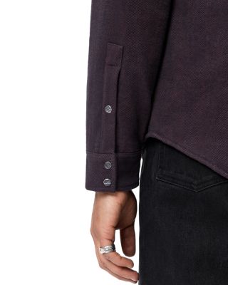 Jameson Herringbone Snap Button Long Sleeve Shirt