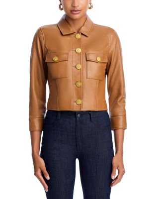 Kumi Cropped Leather Jacket