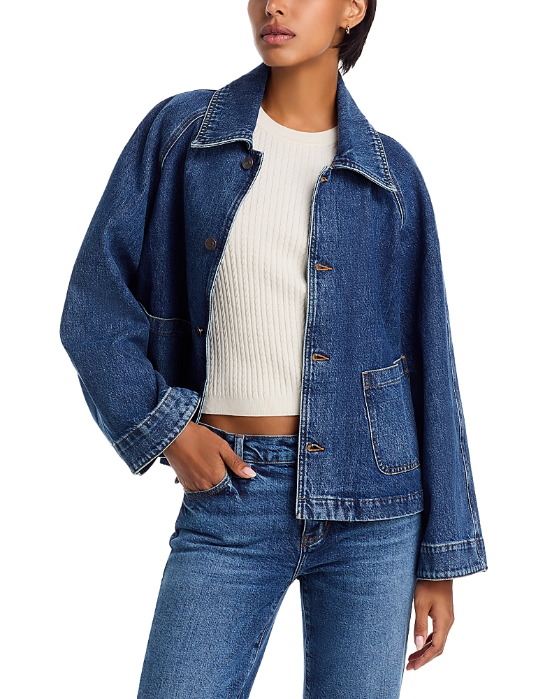 Frame The Swing Jacket In Blue