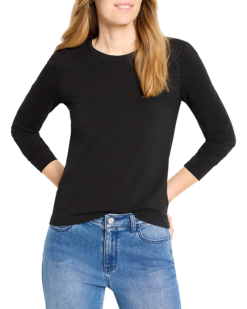 Nic + Zoe Nic+zoe Perfect Knit Long Sleeve Top In Black