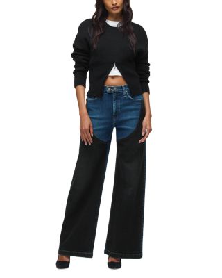 Jodie High Rise Contrast Panel Jeans in Mixture