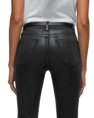 Barbara High Rise Bootcut Jeans in Black Snake