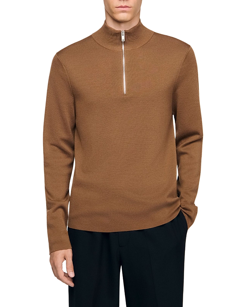 Sandro Wool Half Zip Sweater