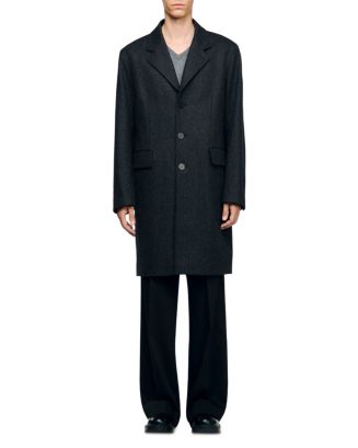 Sandro New Heather Wool Blend Broadcloth Coat | Bloomingdale's Men