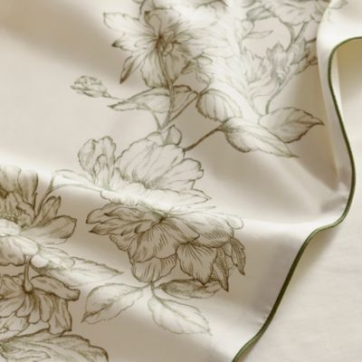 Signature Etched Peony Piped-Edge Sheet Set, Full
