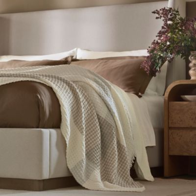 Heirloom Waffle Merino Bed Blanket, King/Cal King