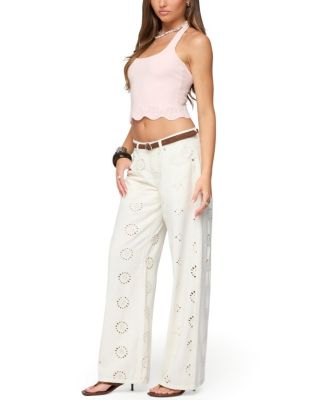 Edikted Jazmyn Scalloped Halter Top
