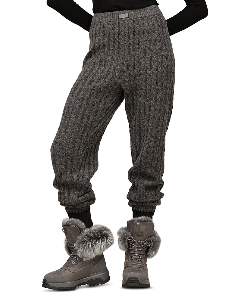 Ugg Lorelai Cable Knit Pants In Gray