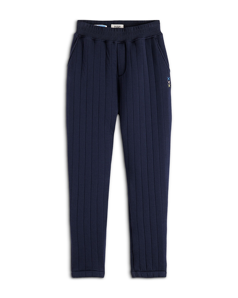 Scotch & Soda Boys' Quilted Sweatpants With Patchwork Pocket - Little Kid, Big Kid In Blue