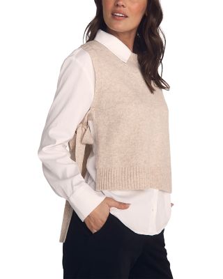 Wool Cashmere Side Tie Vest