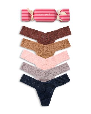 Signature Lace Low Rise Thong, Pack of 5