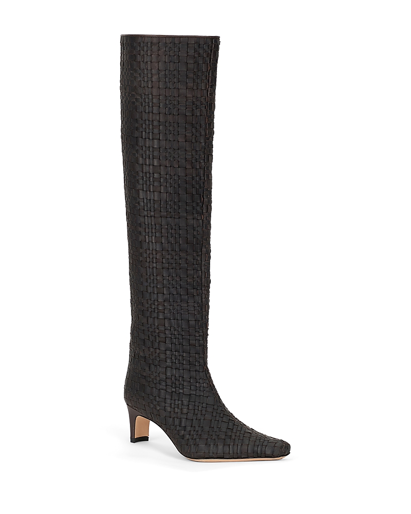 Staud Women's Woven Wally Boots In Black