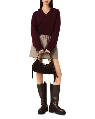 Short Wool Blend Skirt