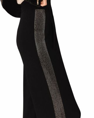 Trousers with Rhinestone Band