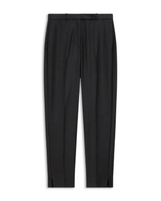 Wool High Waisted Tapered Pants