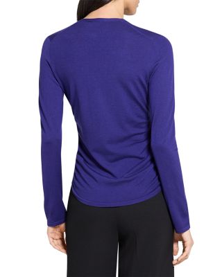 Shirred Cardigan Sweater