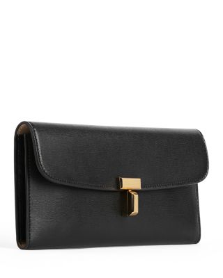 T-Lock Leather Wallet in Black