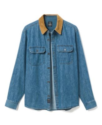  Unisex Hemp Denim Corded Collar Work Shirt