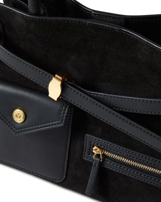 Cargo Medium Suede Leather Satchel 