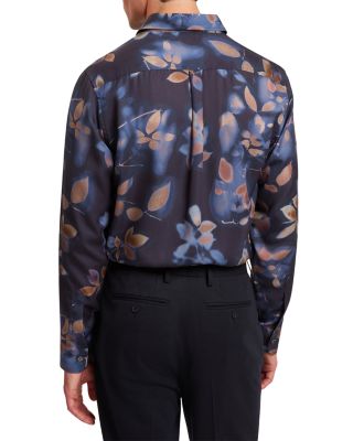 Kalmill Regular Fit Leaf Shadow Print Shirt