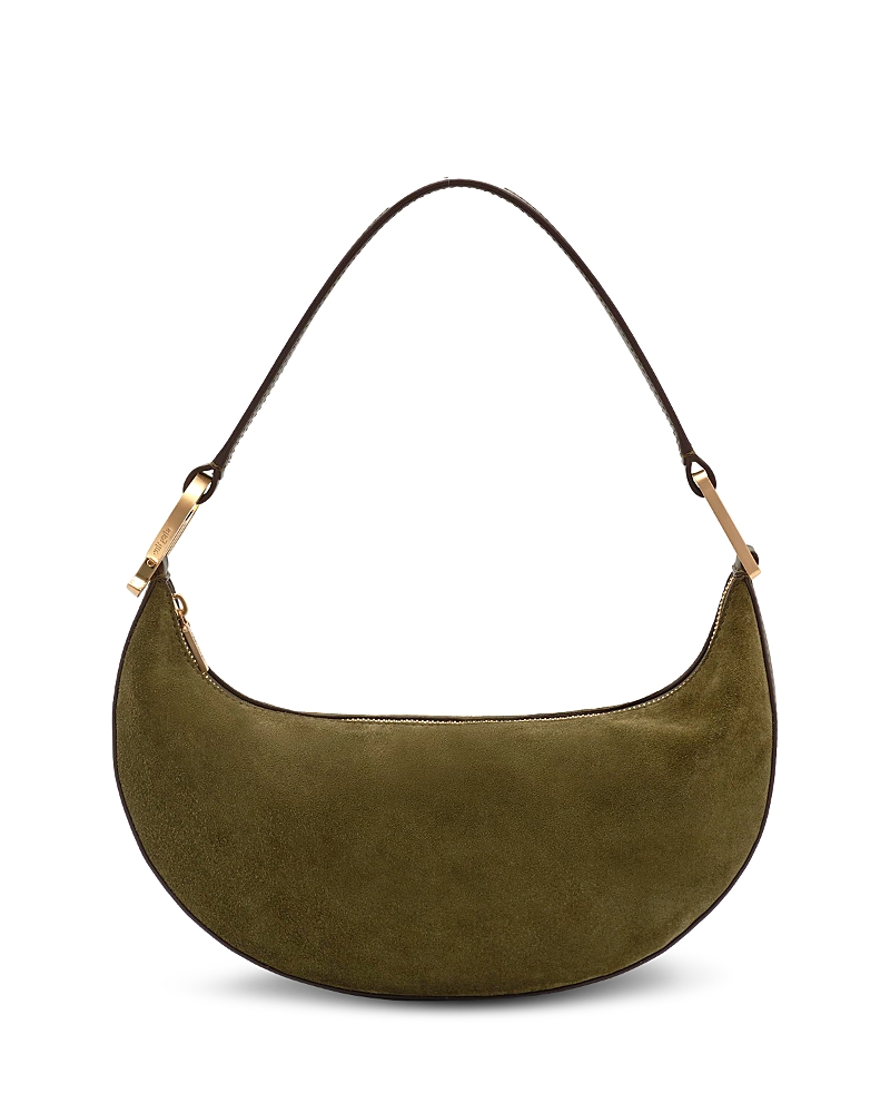 Cult Gaia Suede Zip-closure Tote Bag In Green