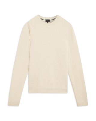 Clacx Long Sleeve Waffle Stitch Crew