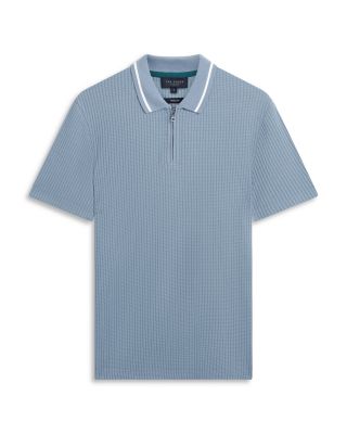 Bronize Rib Texture Zip Polo