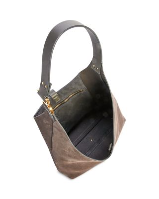 Marcie Small Suede Hobo Bag