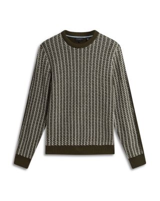 Frankez Textured Crewneck Sweater