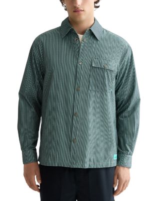 Relaxed Fit Micro Check Structured Shirt