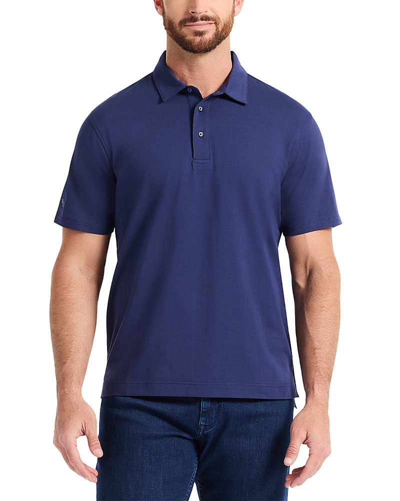 Robert Graham Furlan Knit Polo Shirt In Blue