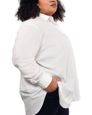  The Essential Long Sleeve Oversized Wrap Button Up Shirt