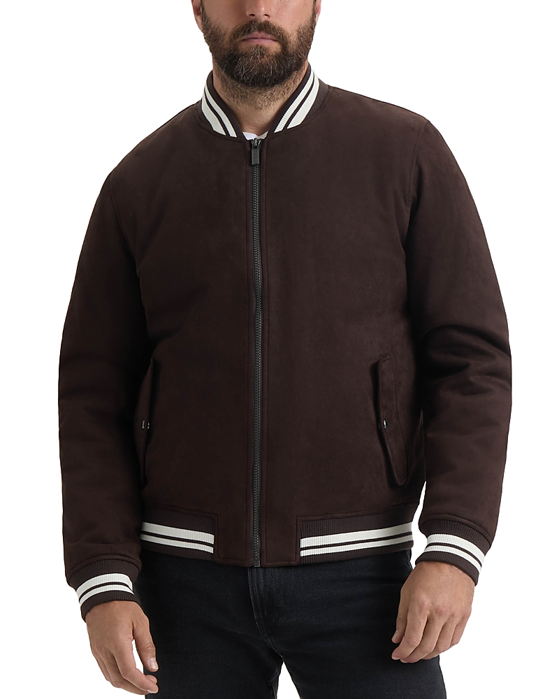 Hunter Manstone Water Repellent Varsity-style Jacket In Brown