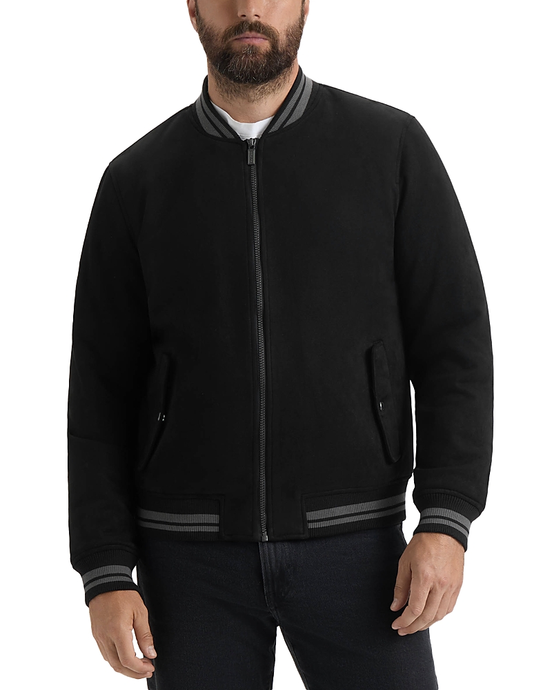 Hunter Manstone Water Repellent Varsity-style Jacket In Black
