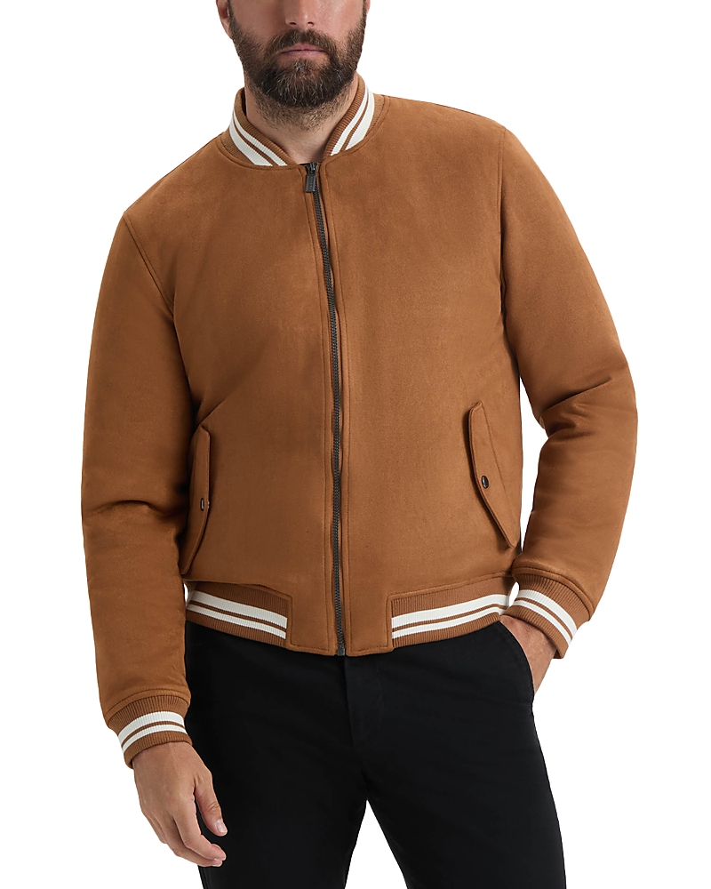 Hunter Manstone Water Repellent Varsity-style Jacket In Brown