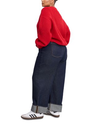 Good Standard Baggy Cuffed Jeans in Indigo1006