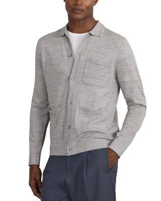 Munich Slim Fit Merino Wool Button Front Shirt