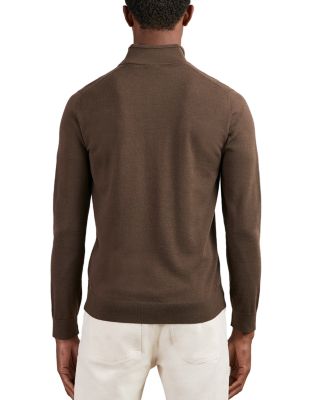 Blackhall Long Sleeved Half Zip Funnel Neck Merino Wool Sweater