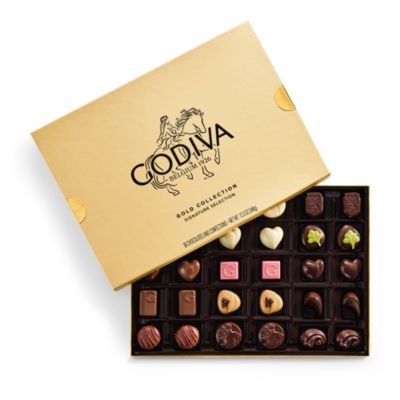 Chocolatier Assorted Chocolate Gold Gift Box, 30 Piece