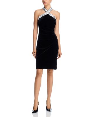 Embellished Halter Dress - Exclusive