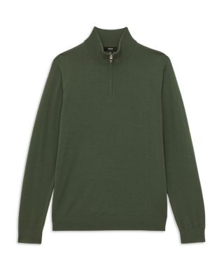 Blackhall Long Sleeved Half Zip Funnel Neck Merino Wool Sweater