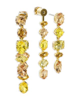 Gema Mixed Cut Crystal Front To Back Earrings