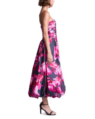 Helena Floral Bubble Hem Midi Dress