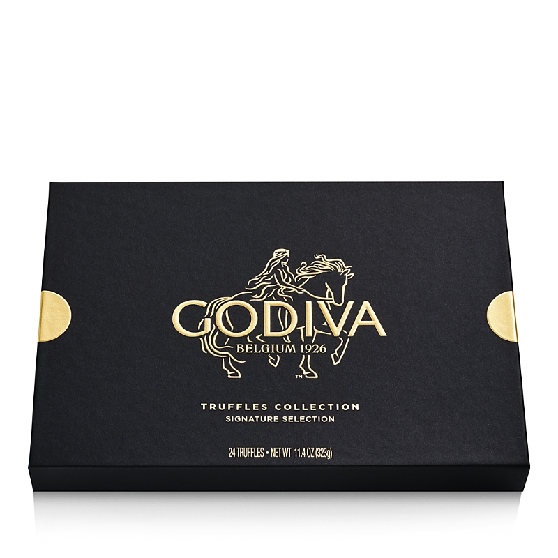 Godiva Chocolatier Signature Chocolate Truffles Gift Box, 24 Piece In Black