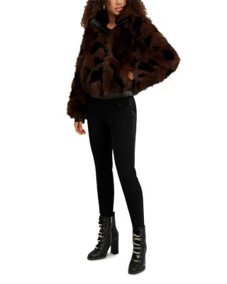 Multicolor Faux Fur Coat