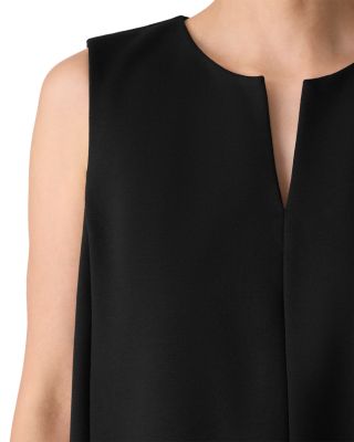 Pont&amp;eacute; Split Neck Shift Dress