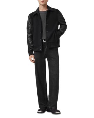 Endleton Mixed Media Western Bomber Jacket